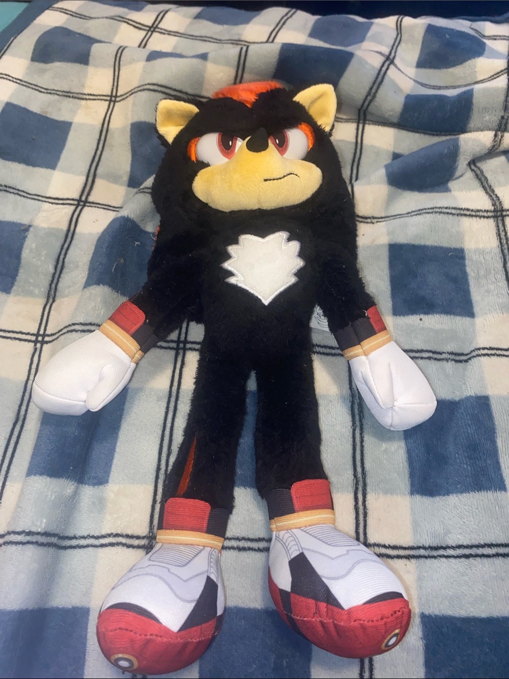 Sonic 3 Shadow Black & Red Plush Character Toy - Official Style